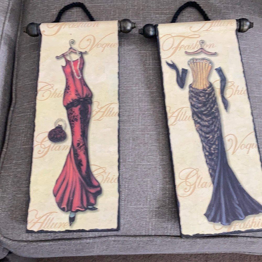 Two wall hangings